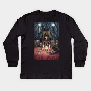 Everyday Witch Tarot - High Priestess Kids Long Sleeve T-Shirt